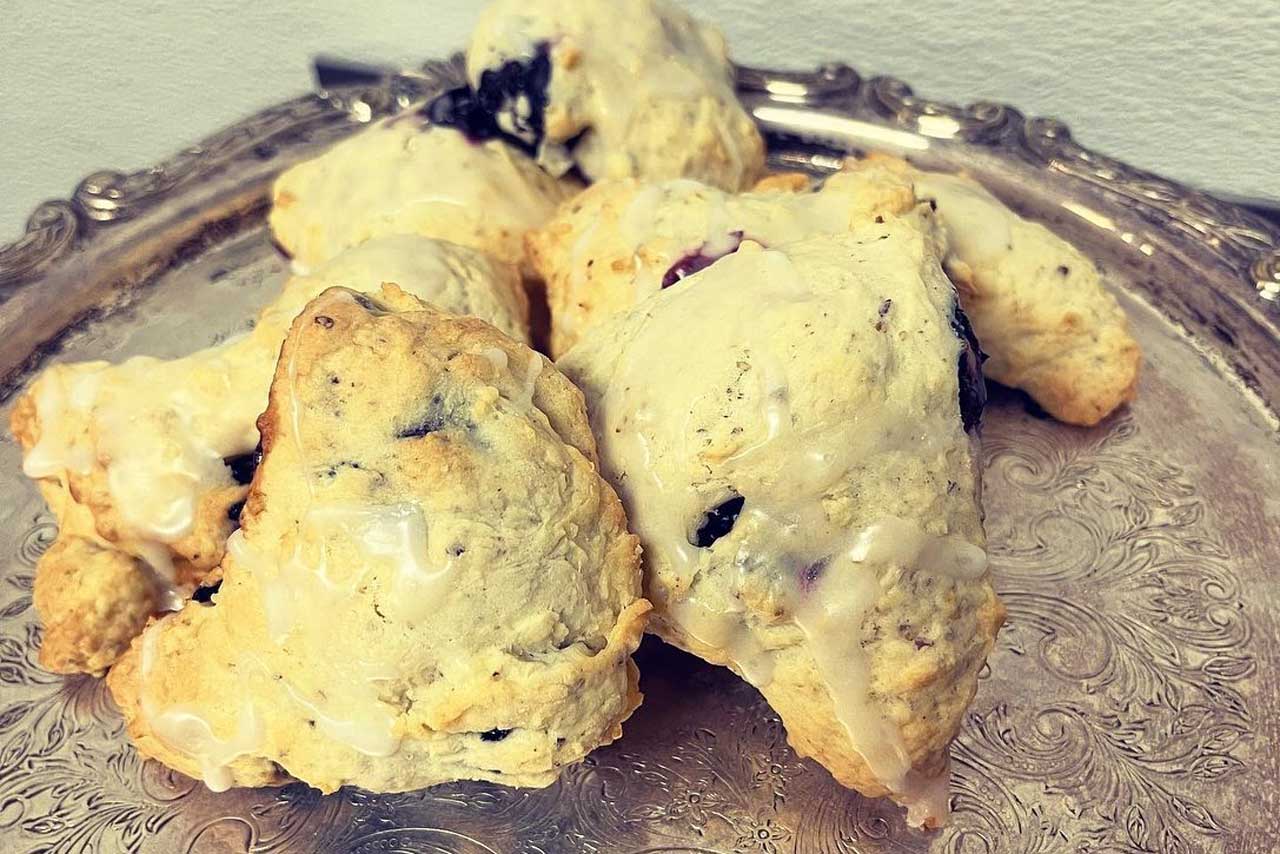 Blueberry Lemon Glaze Scones
